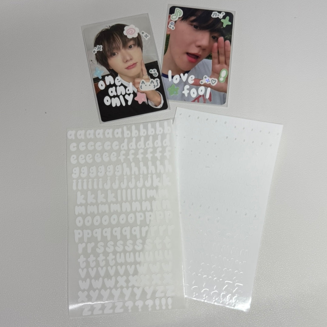 Kawaii Deco Sheet and White Letter Deco Sheet
