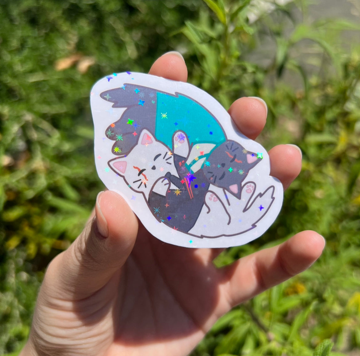 AgustD Haegeum Cat Sparkly Sticker