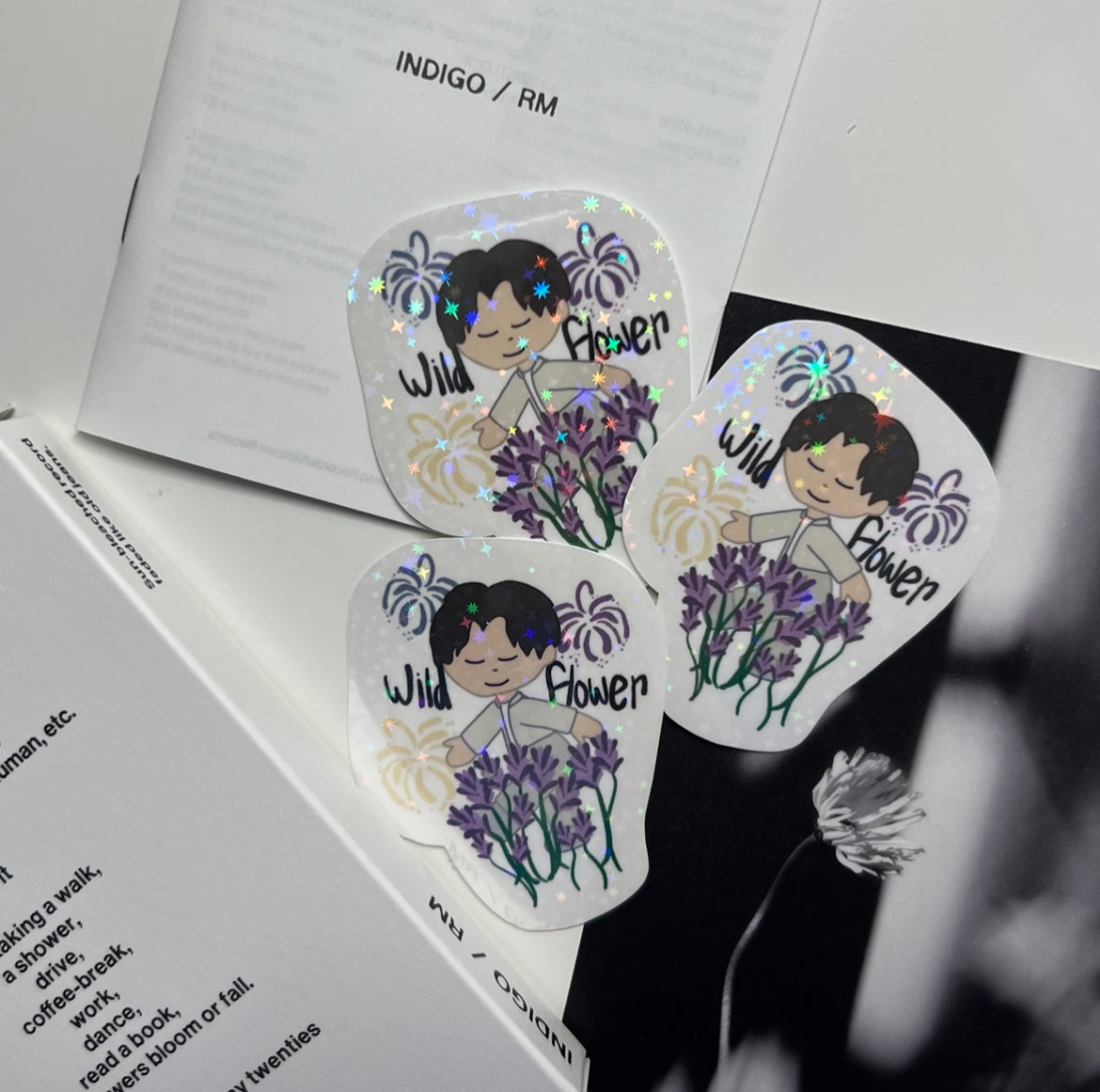 BTS Namjoon Wild Flower Sticker