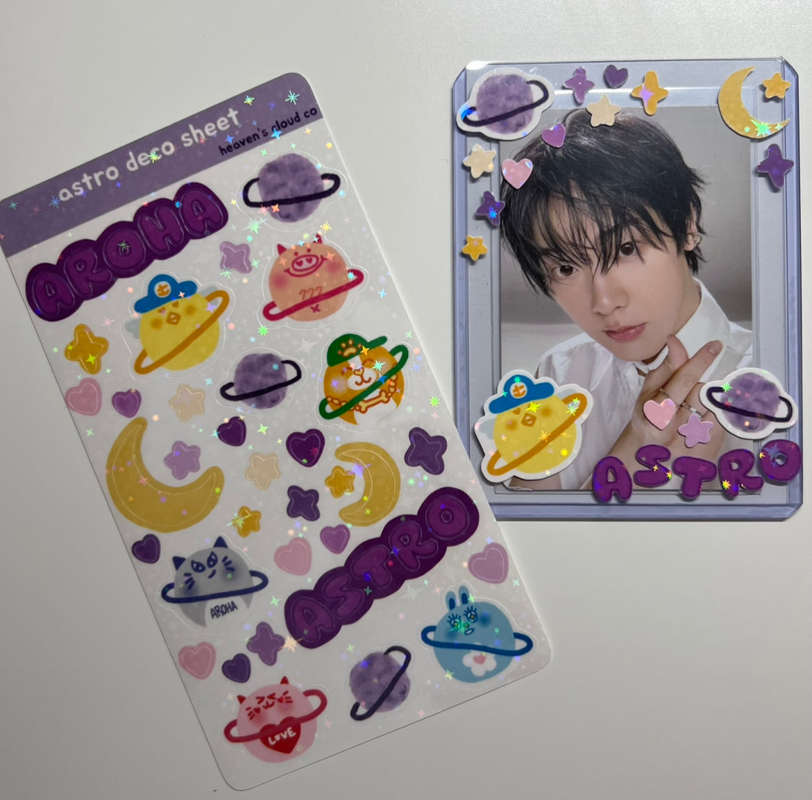 Astro deco sticker sheet
