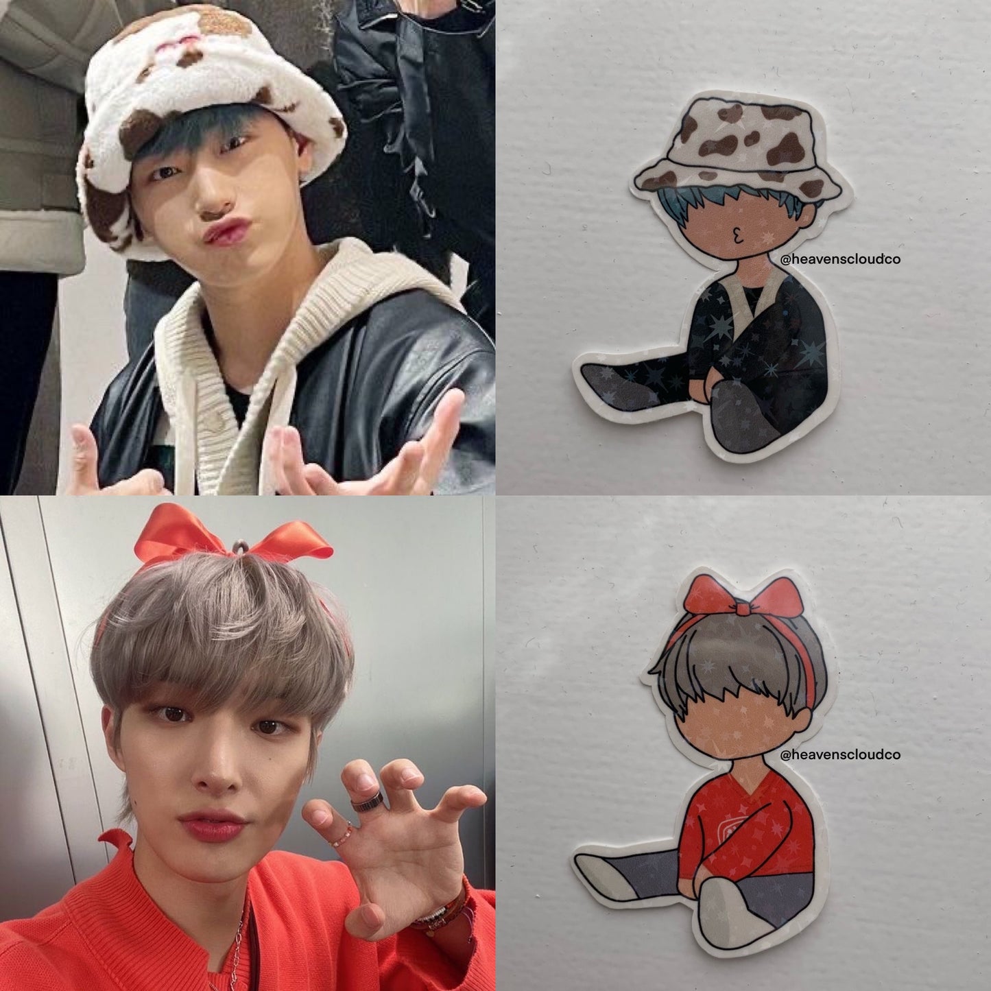 Ateez Sparkly Sitting Sticker Set