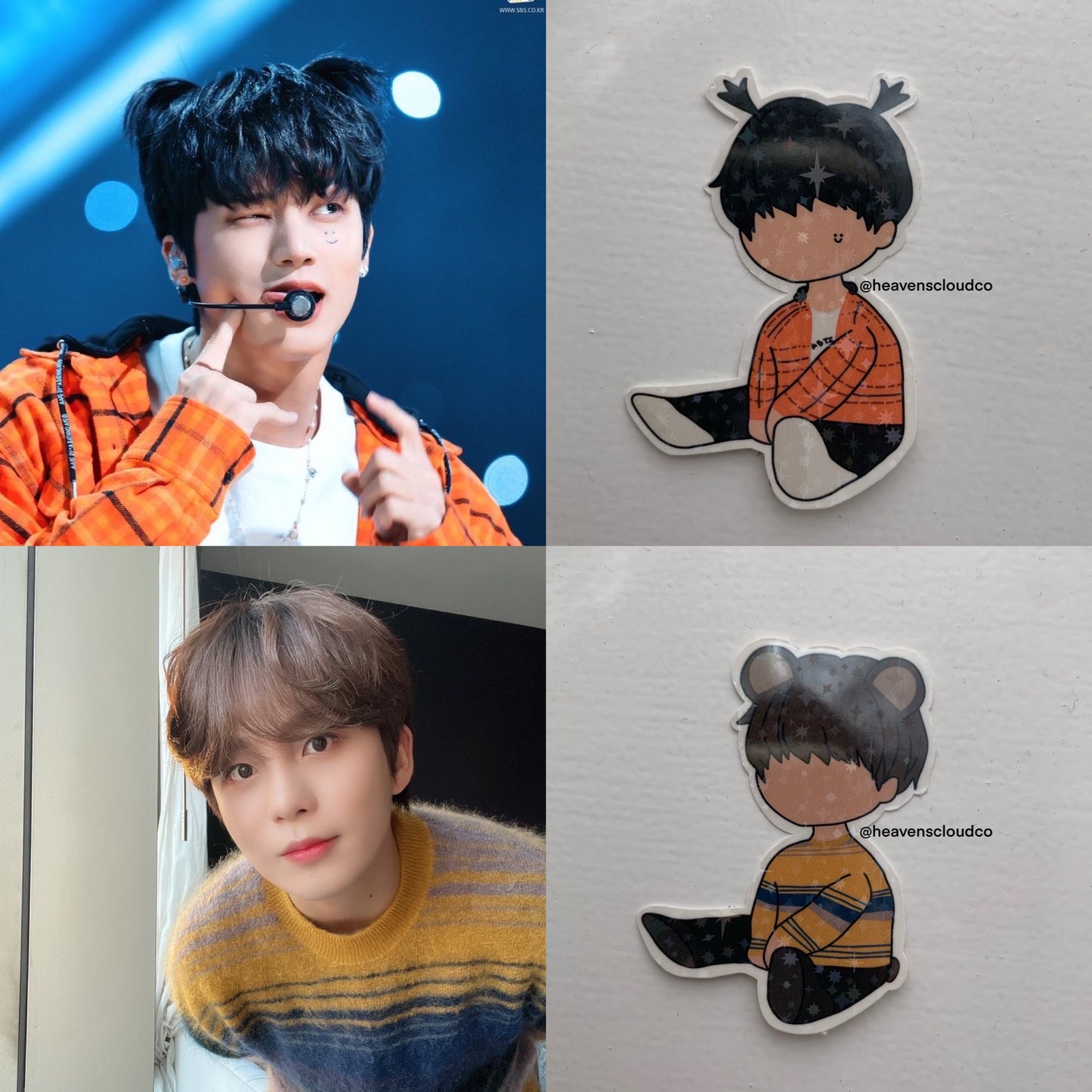 Ateez Sparkly Sitting Sticker Set