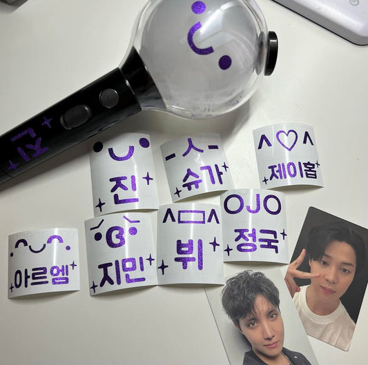 BTS Emoticon Lightstick Decals