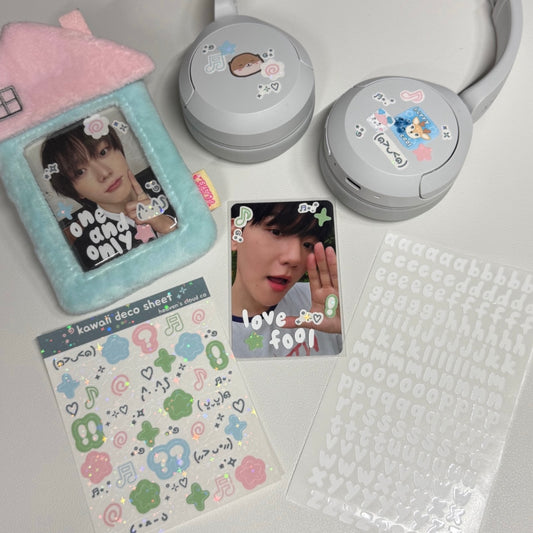 Kawaii Deco Sheet and White Letter Deco Sheet