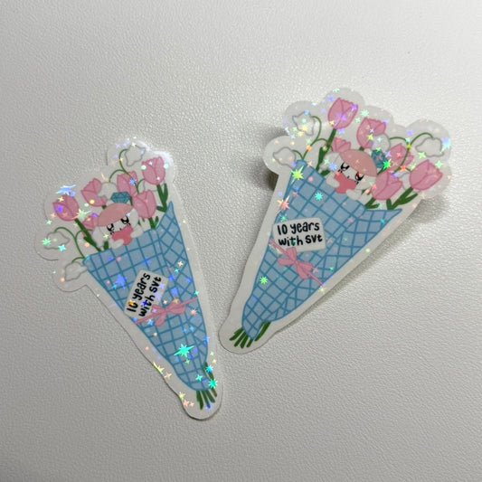 Seventeen 10th Anniversary Flower Bouquet Sticker