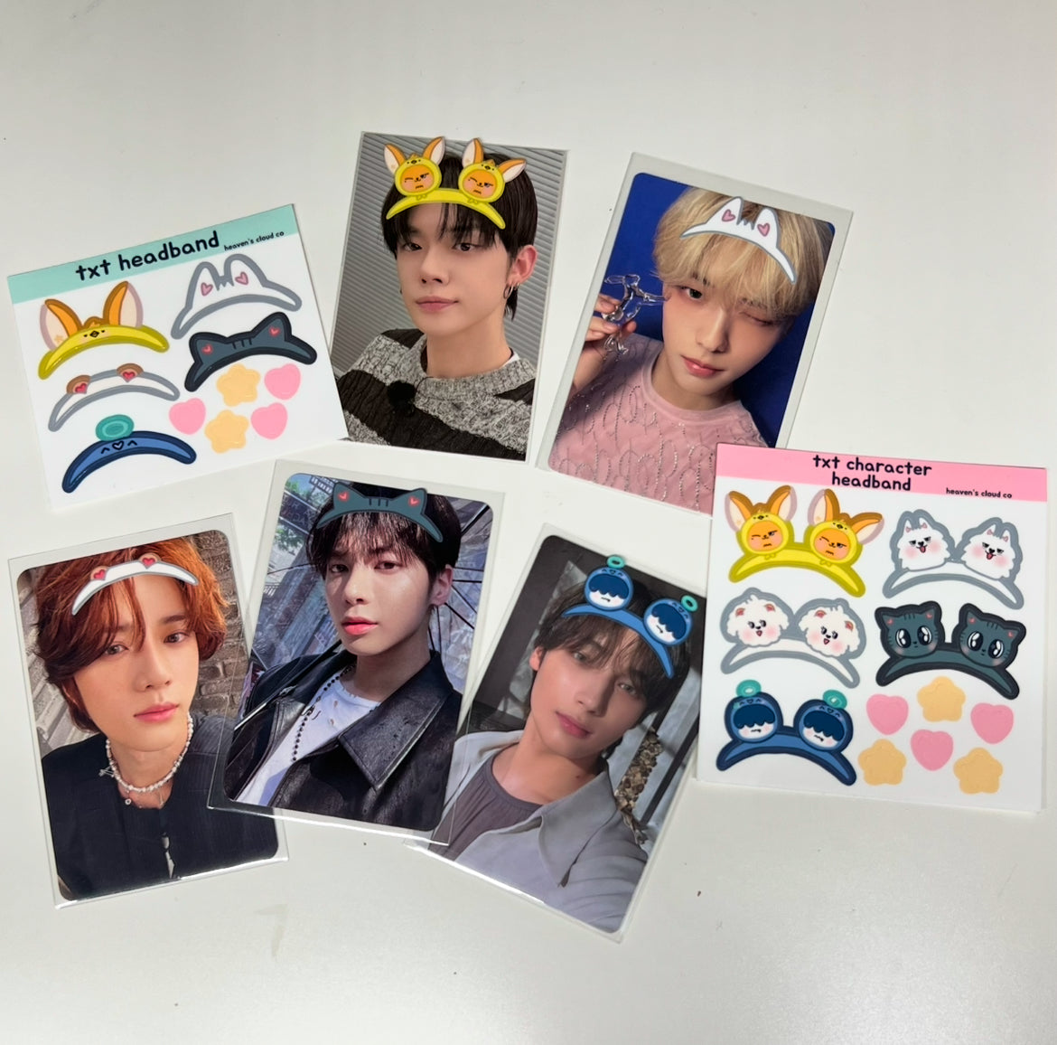 TXT Character Headband Sticker Sheets