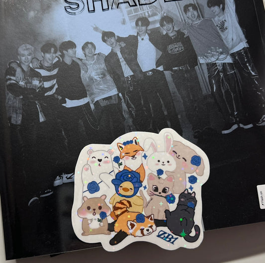 Zerobaseone ZBRose Sparkly Stickers
