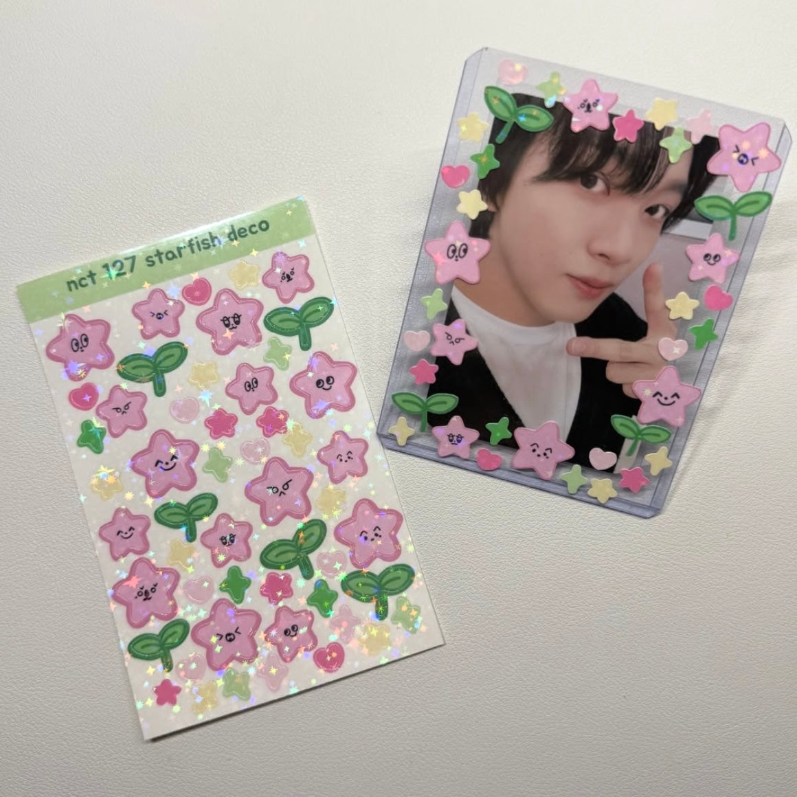 NCT 127 Starfish Sticker Sheet (Yellow and Pink)