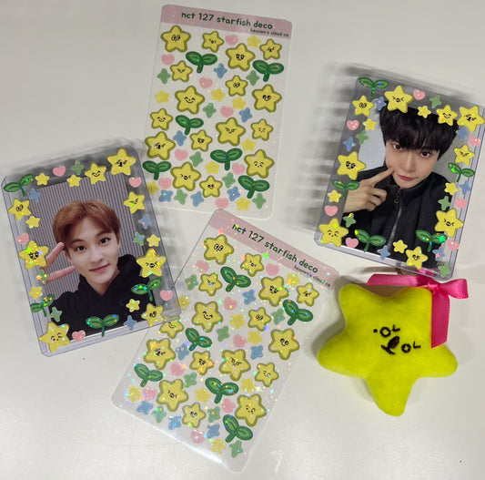 NCT 127 Starfish Sticker Sheet (Yellow and Pink)