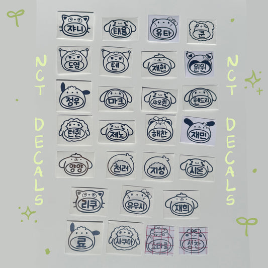 Metallic Nct, NCT 127, NCT Dream, Wayv, NCT Wish/ Custom Decal