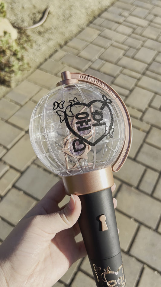 Ateez heart butterfly lightstick decals